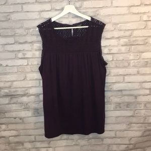 Eddie Bauer purple dressy tank top size TXL